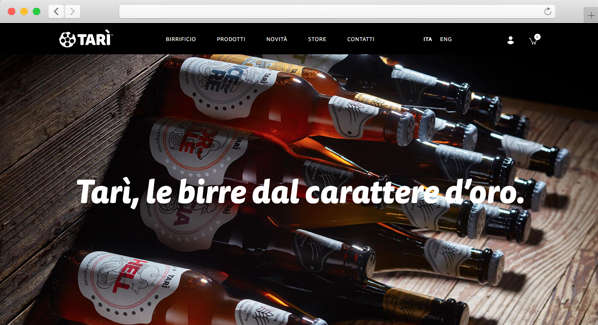 Realizzazione sito ecommerce per Birra Tarì
