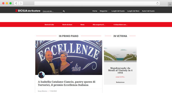 Realizzazione portale editoriale in Wordpress personalizzato per Sicilia da Gustare